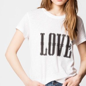Zadig & Voltaire Walk Chine Love T-Shirt, NWOT, L